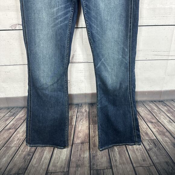 Vigoss Jeans Womens 29 Blue Bootcut Stretch High Rise Exposed Button Fly Lana - Picture 3 of 16